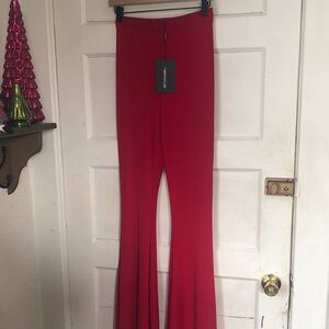 PrettyLittleThing Vibrant Red Flare Pants